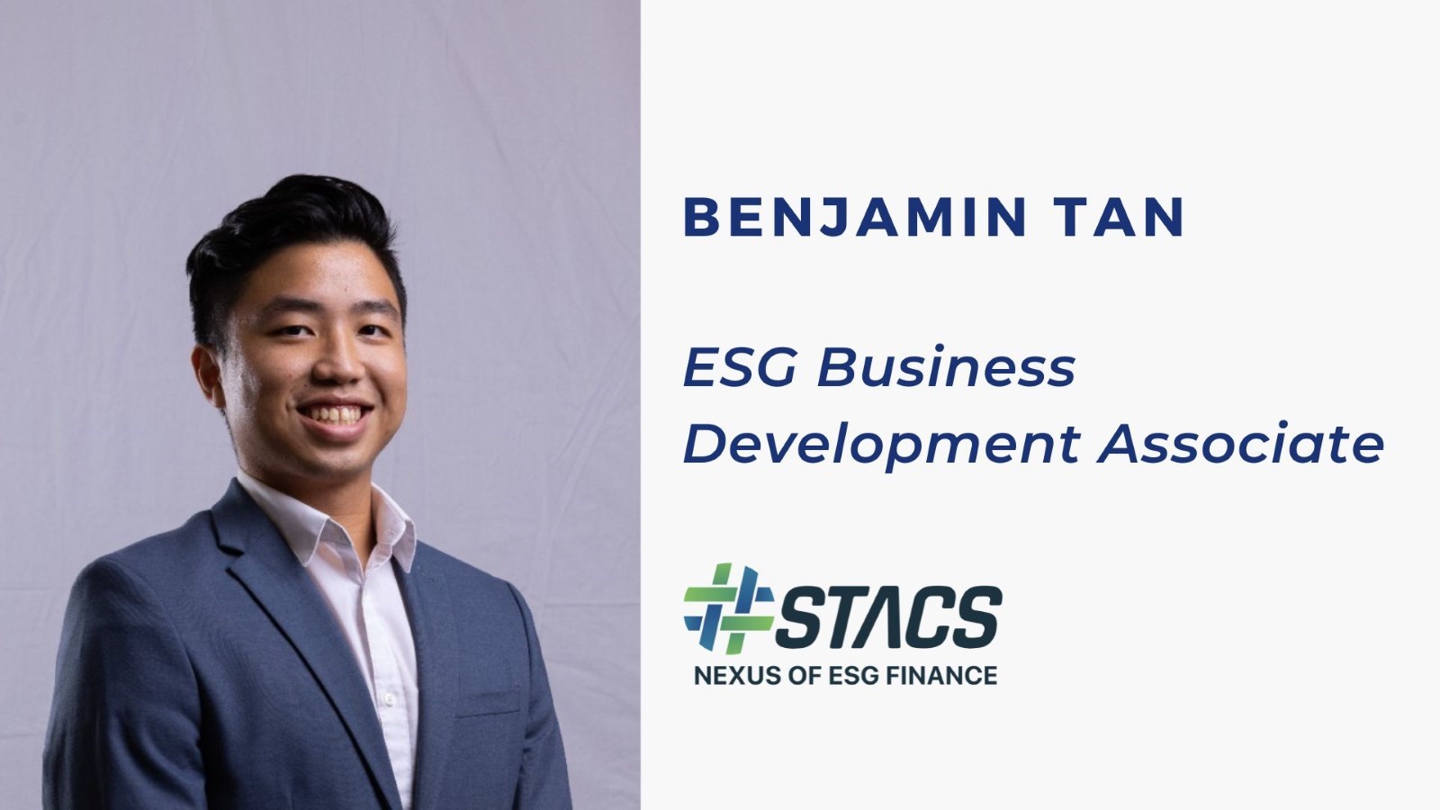 Benjamin Tan STACS ESG Business Development Associate